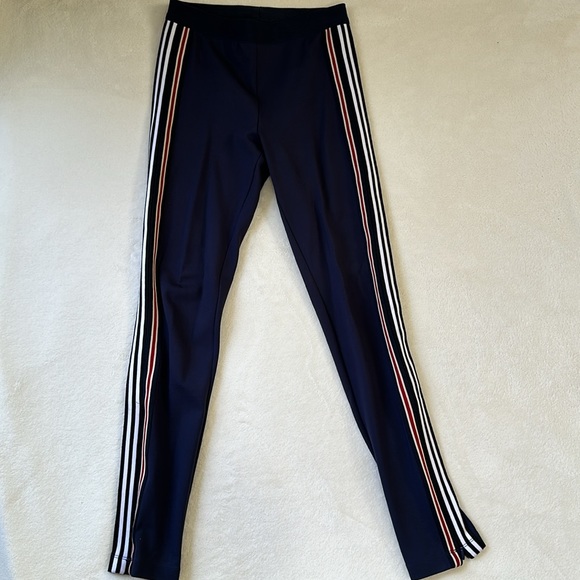 BCBGMAXAZRIA Womens Leggings Retro Stripe Size Small in Navy - Picture 2 of 12